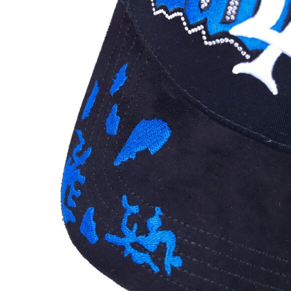 Junior H x Dandy Hats Sad Boy Angel Azul Embroidered Hat Y2K - Picture 2 of 5